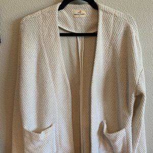 Marine Layer Cotton Cardigan, White, Size M/L